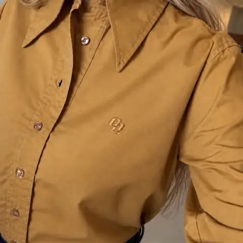 Camisa de sarja caramelo