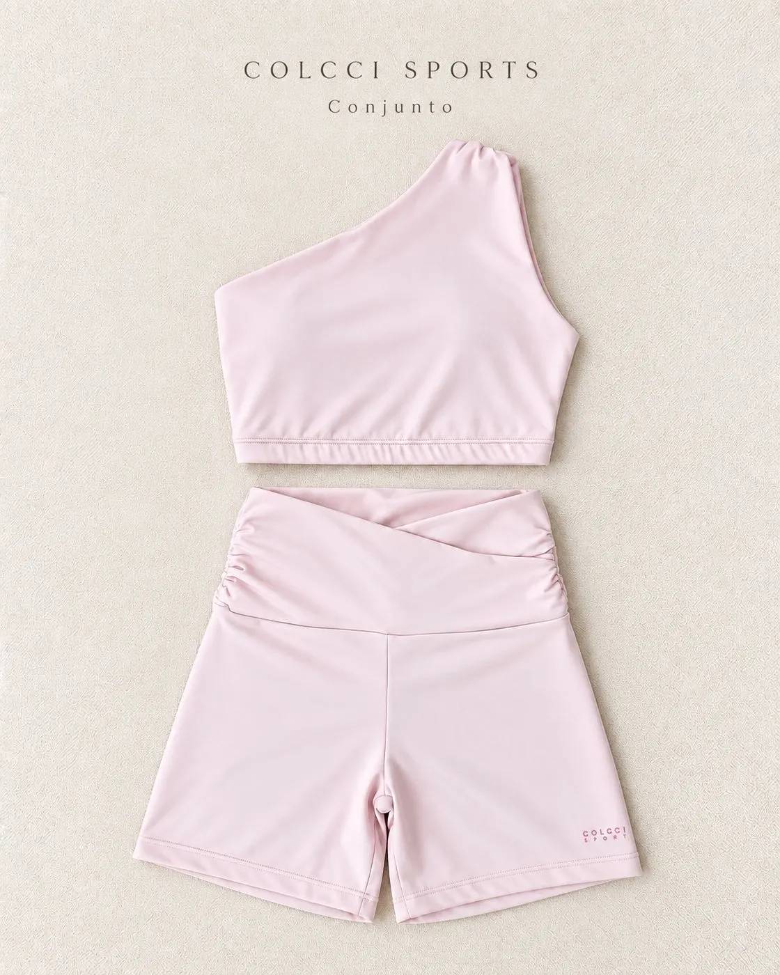 Conjunto rosa um ombro — VC Collection